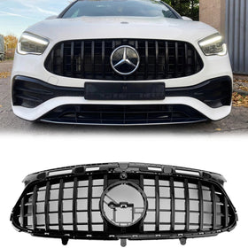 2020-2023 Mercedes Benz GLA-Class H247 GLA250 AMG Line GLA45 GTR Grill Front Bumper Replacement Black Grille