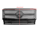 Mercedes-Benz Classe G W463 Grade dianteira cromada/preta com entrada de ar, radiador e para-choque (1990-2018)-2