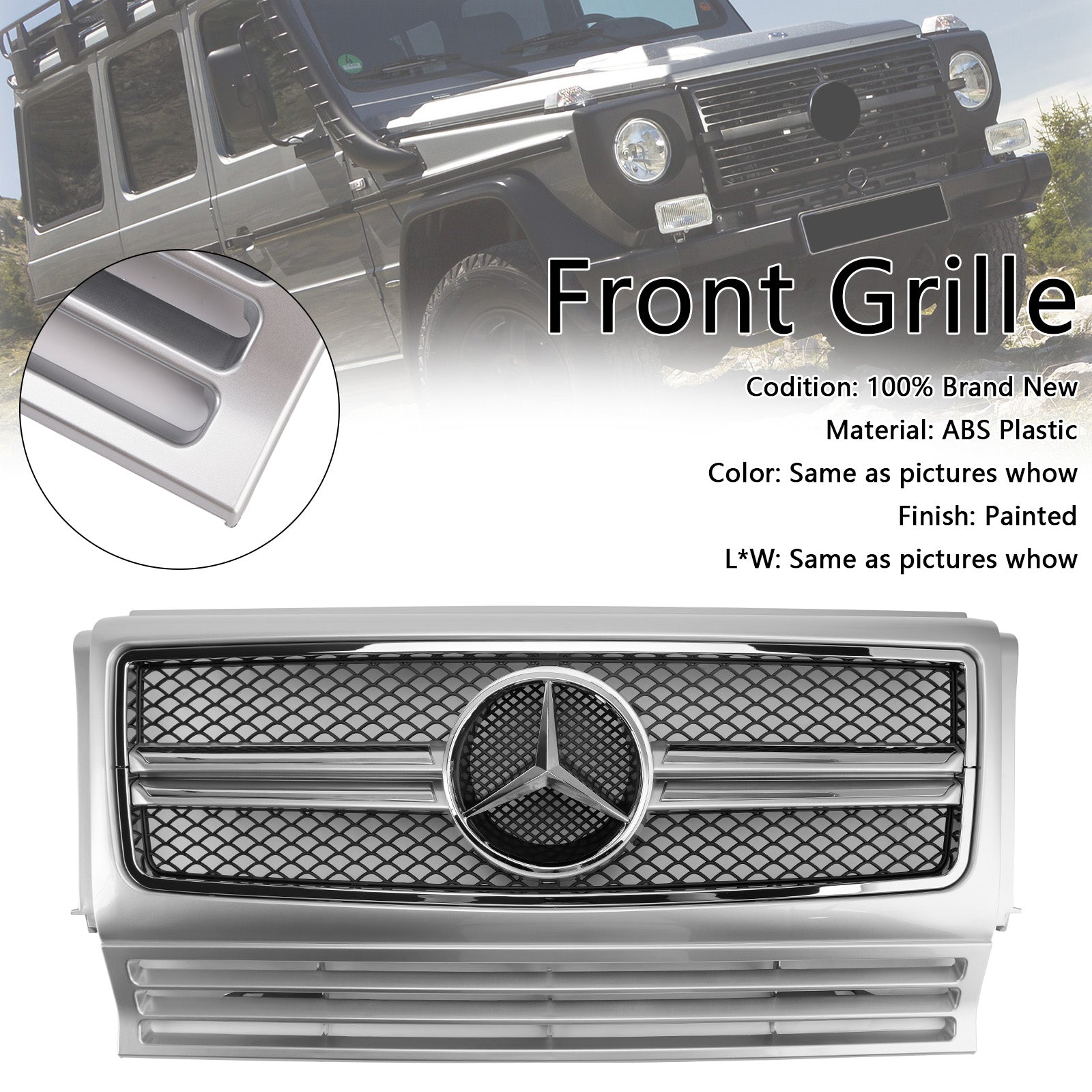 Mercedes Benz G-Class W463 1990-2018 Chrome Grille Front Bumper Grill