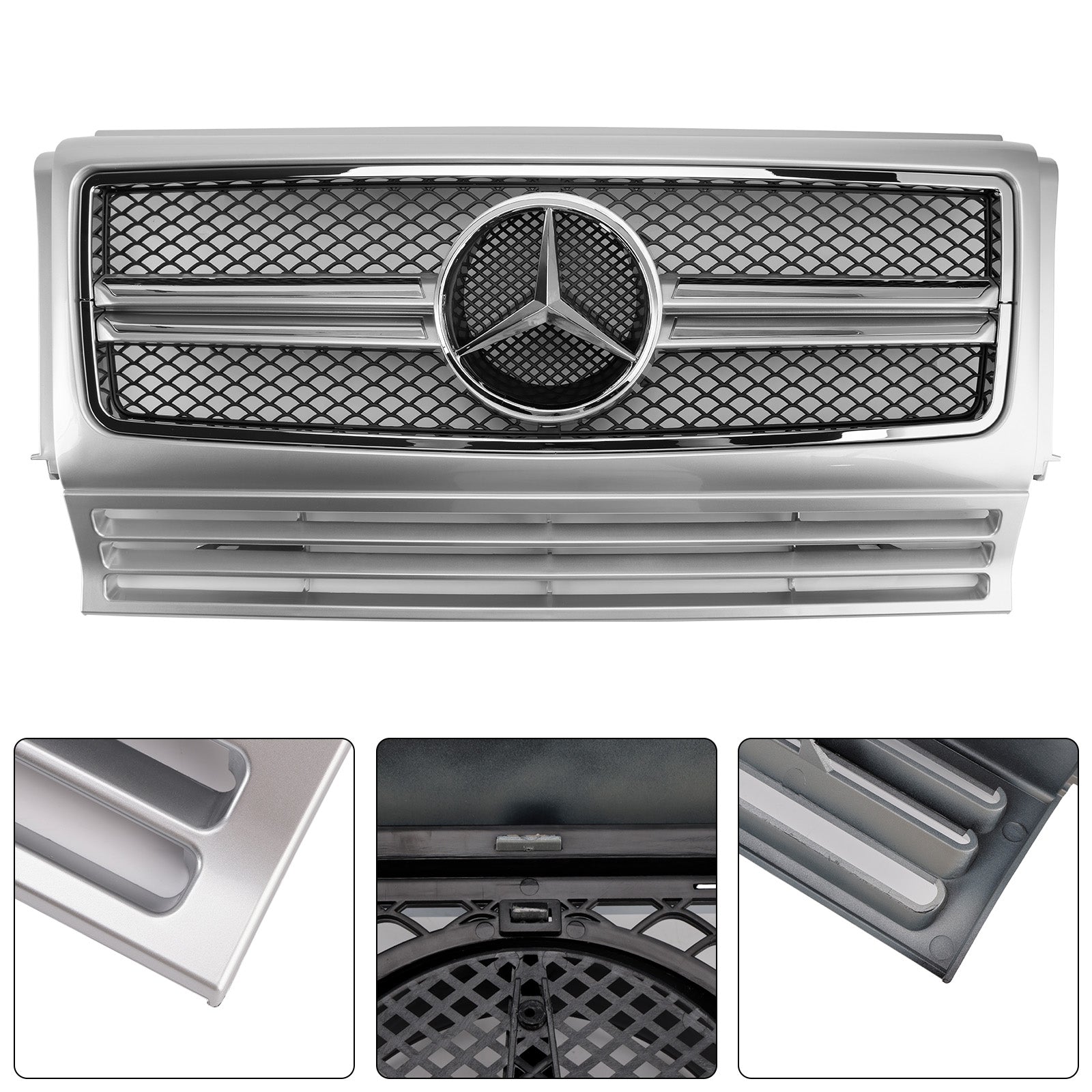 Mercedes Benz G-Class W463 1990-2018 Chrome Grille Front Bumper Grill