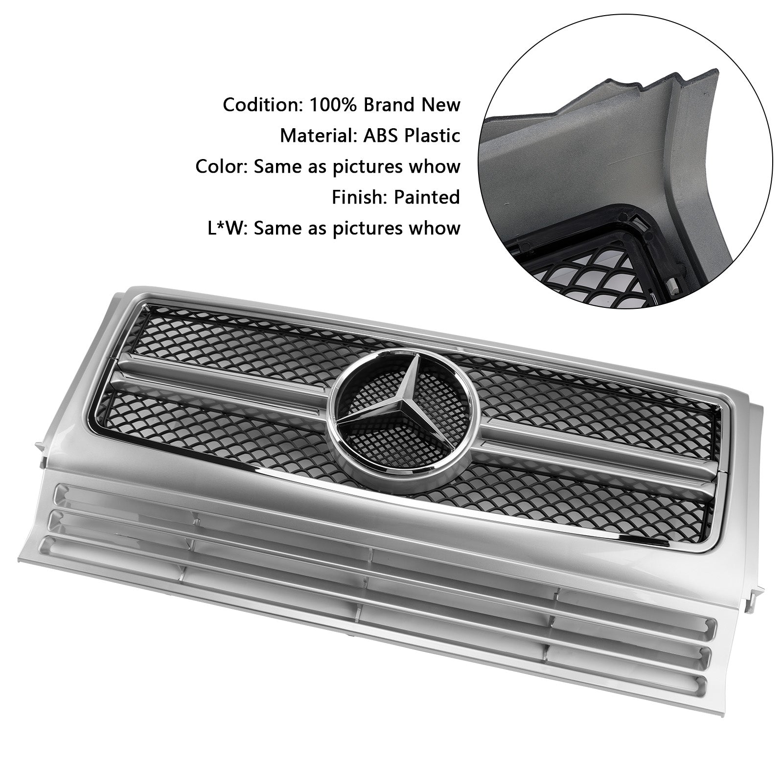 Mercedes Benz G-Class W463 1990-2018 Chrome Grille Front Bumper Grill
