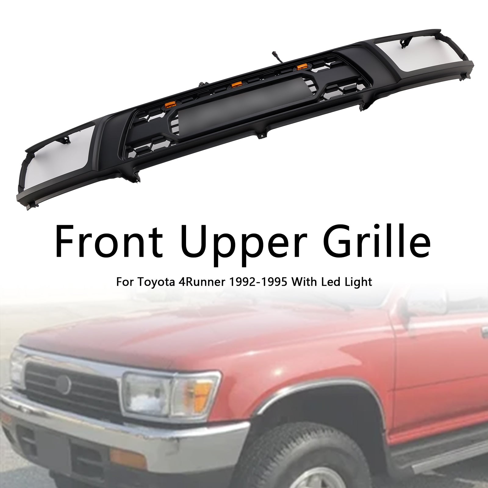 Toyota 4Runner 1992-1995 TRD Pro Black Grill Lufteinlass Kühler vorderer Stoßstange Kühlergrill