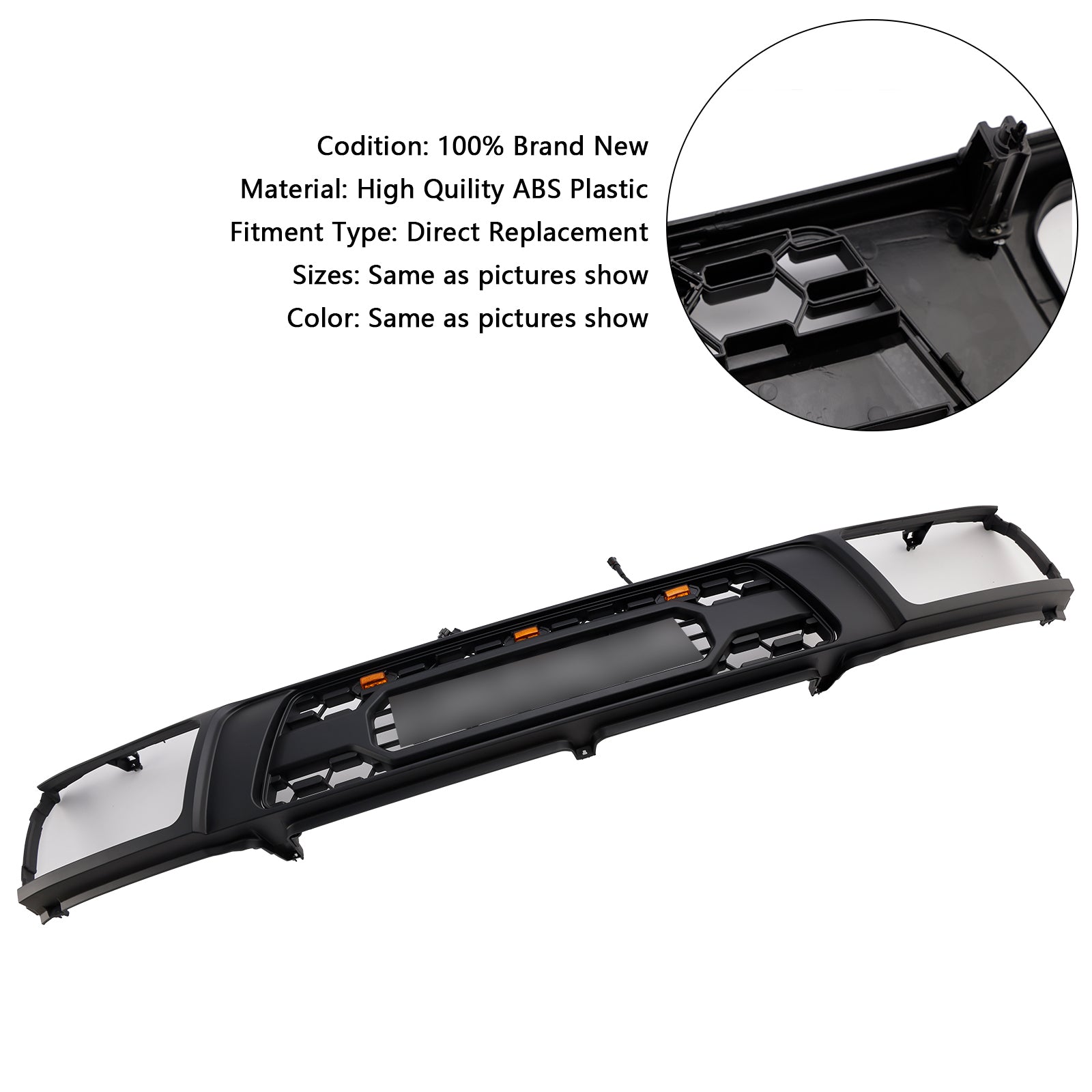 Toyota 4Runner 1992-1995 TRD Pro Black Grill Lufteinlass Kühler vorderer Stoßstange Kühlergrill