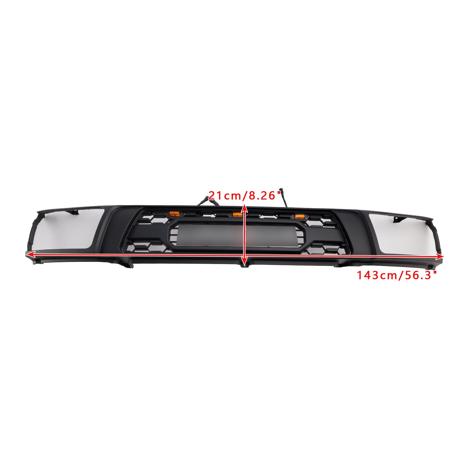 1992-1995 Toyota 4Runner Front Grill TRD Pro Style Sostituzione Grilla del paraurti superiore nero con lettera e LED - 0