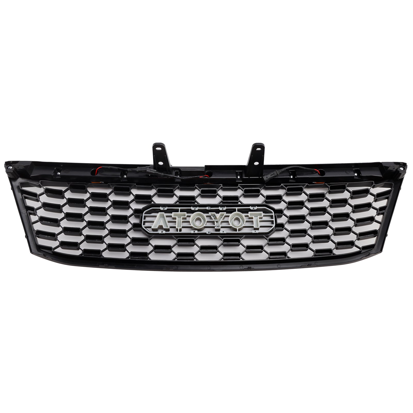 2005-2011 Toyota Hilux N70 Front Grill Honeycomb Matte Black Front Bumper Grille W/ LED + Letter