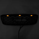 2005-2011 Toyota Hilux N70 grade dianteira favo de mel preto fosco grade do para-choque dianteiro com LED + letra-10