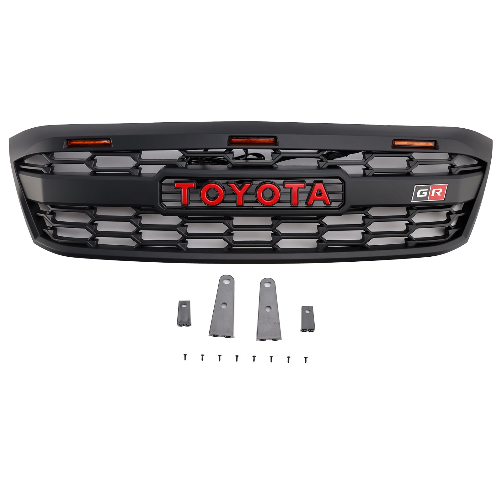 Grille de pare-chocs avant de style GR pour Toyota Hilux N70 2005-2011 avec LED