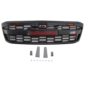 Toyota Hilux 2005-2011 N70 GR Style Grill pára-choque dianteiro preto fosco grade de substituição com LED + letra vermelha