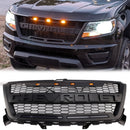 2016–2020 Chevrolet Colorado, mattschwarzer Frontgrill, obere Stoßstange, Wabengitter mit LED-Licht-1