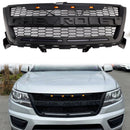 2016-2020 Chevrolet Colorado Parrilla delantera negra mate Parachoques superior Parrilla tipo panal con luz LED-3