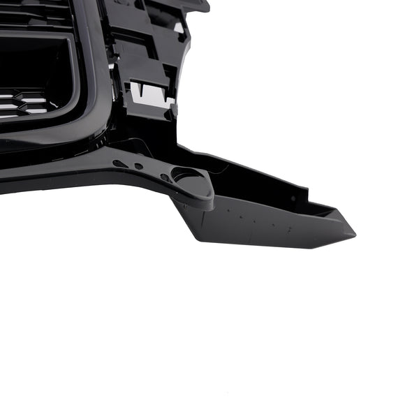 Parrilla de panal estilo Audi Q3/SQ3 RSQ3 2016-2018, repuesto de parachoques delantero, parrilla negra con emblema de anillo