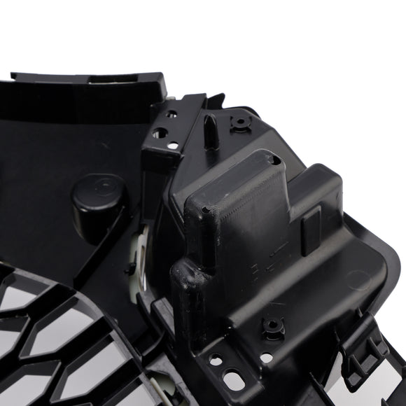 Audi Q3/SQ3 2016-2018 RSQ3-stijl honingraatgrill voorbumper vervangende zwarte grille met ring Embelm