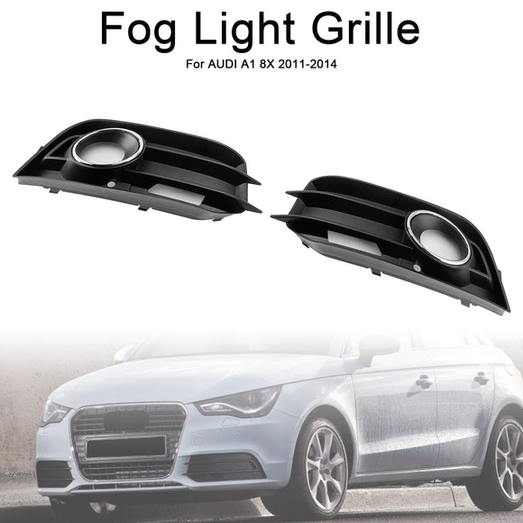 Audi A1 8X 2010-2014 Luz de Nevoeiro Grill Amortecedor Dianteiro Favo de Mel Preto Tampa Inferior Grill 8X0807681A 8X0807682A