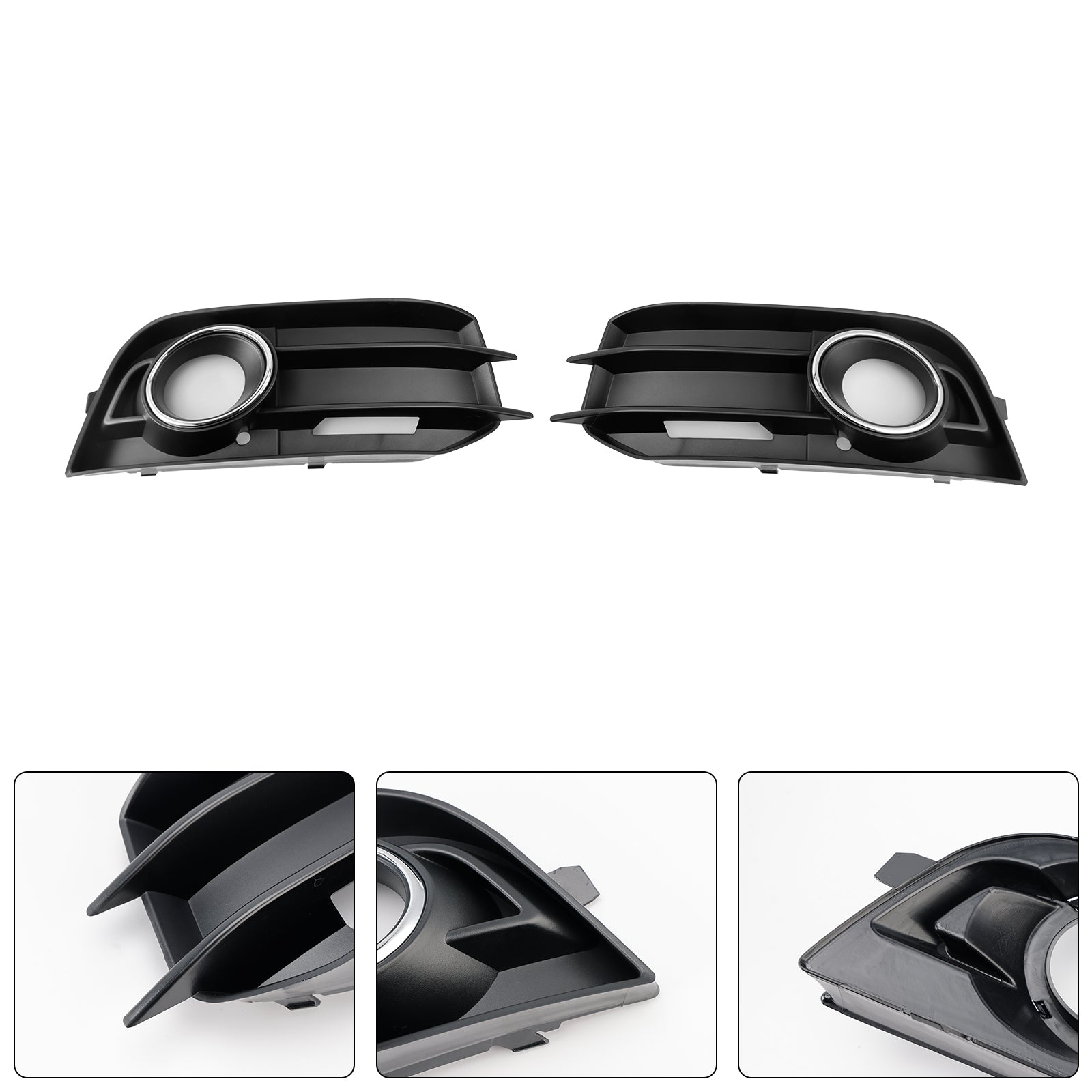 Audi A1 8X 2010-2014 Griglia fendinebbia paraurti anteriore a nido d'ape nera Griglia di copertura inferiore 8X0807681A 8X0807682A