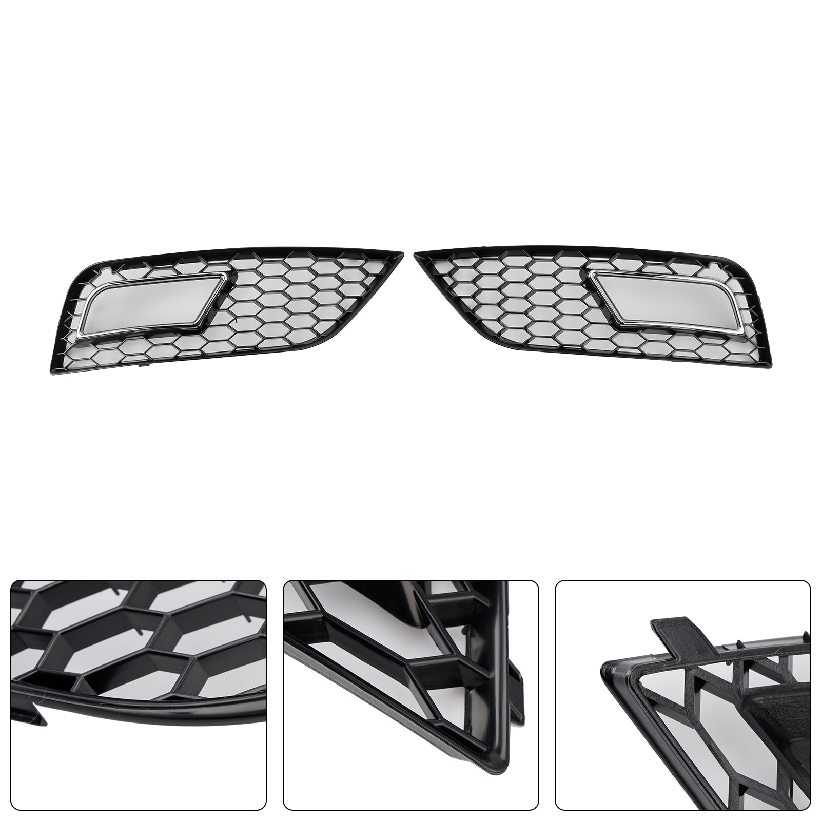 2013-2016 Audi A4 B8.5 Rejilla de luz antiniebla tipo panal parachoques delantero cubierta inferior parrilla negra 8K0807681K 8K0807682K