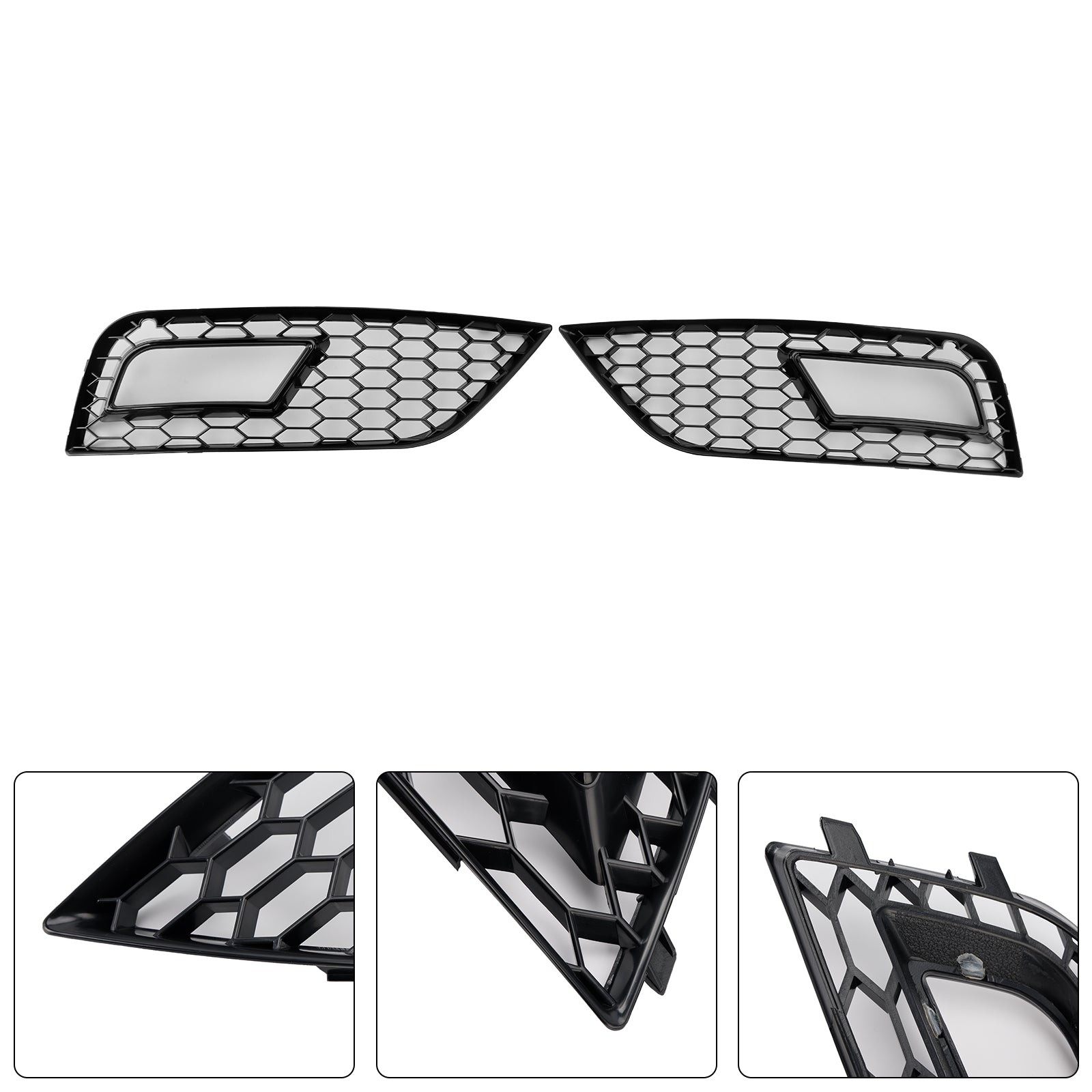 2013-2016 Audi A4 B8.5 Rejilla de luz antiniebla tipo panal parachoques delantero cubierta inferior parrilla negra 8K0807681K 8K0807682K