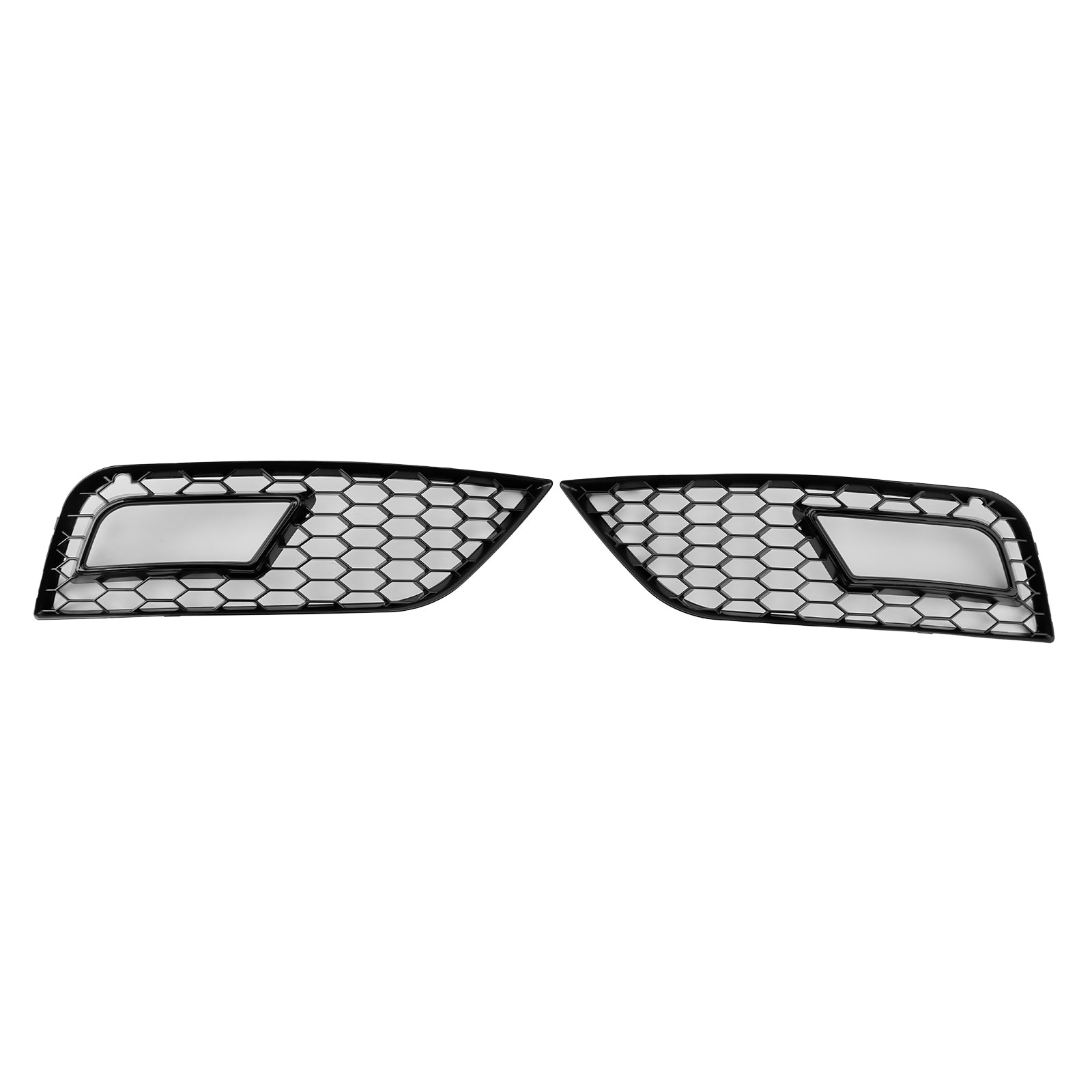 2013-2016 Audi A4 B8.5 Honeycomb Fog Light Grille Front Bumper Lower Cover Black Grill 8K0807681K 8K0807682K