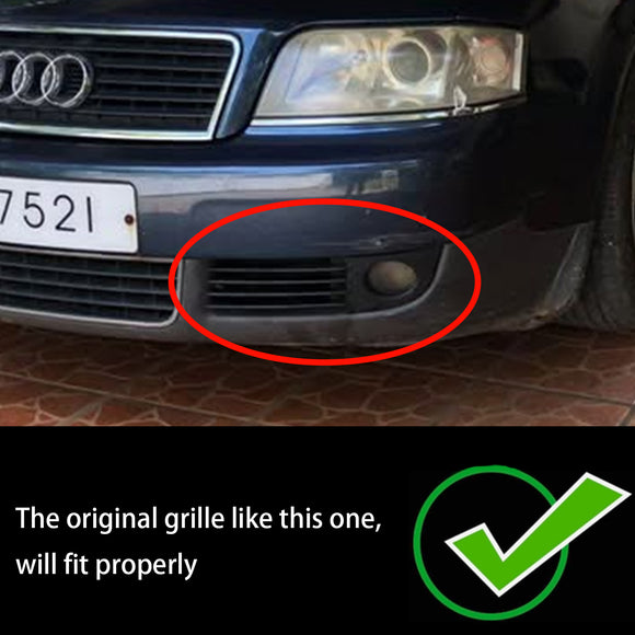 Audi A6 C5 1998-2001 2PCS Front Lower Bumper Grill Fog Light Cover Grille