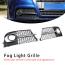 2011-2014 Audi TT MK2 S-Line/TTS Paraurti anteriore a nido d'ape Griglia fendinebbia Copertura inferiore nera-8