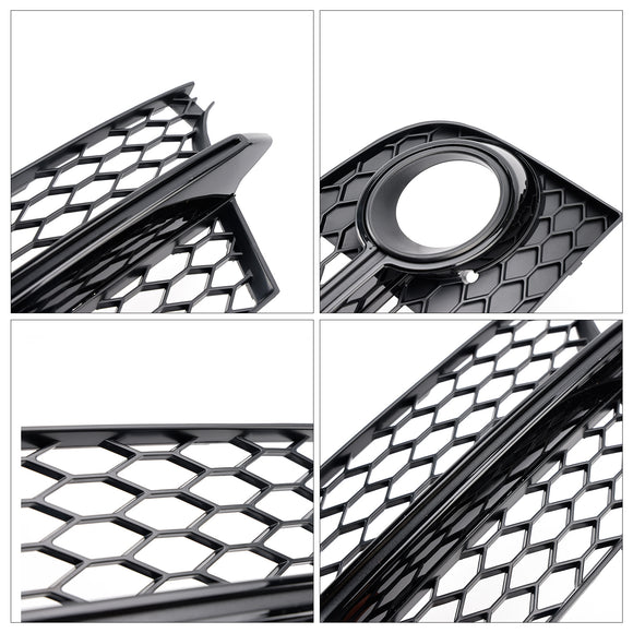 2011-2014 Audi TT MK2 S-Line/TTS Paraurti anteriore a nido d'ape Griglia fendinebbia Copertura inferiore nera