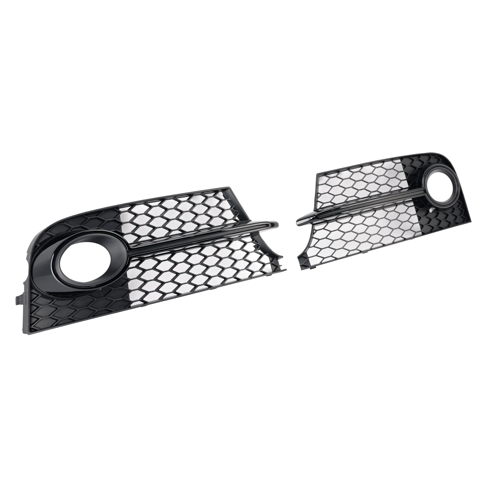 2011-2014 Audi TT MK2 S-Line / TTS Honeycomb Front Bumper Fog Light Grille Lower Black Grill Cover - 0