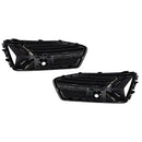 2018-2024 Audi A6 Standard C8 2PCS Frontstoßstange Unterer Grill Nebelscheinwerferabdeckung Schwarzer Grill-5