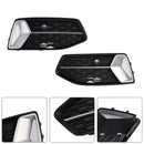 2018-2024 Audi A6 Standard C8 2PCS Frontstoßstange Unterer Grill Nebelscheinwerferabdeckung Schwarzer Grill-15