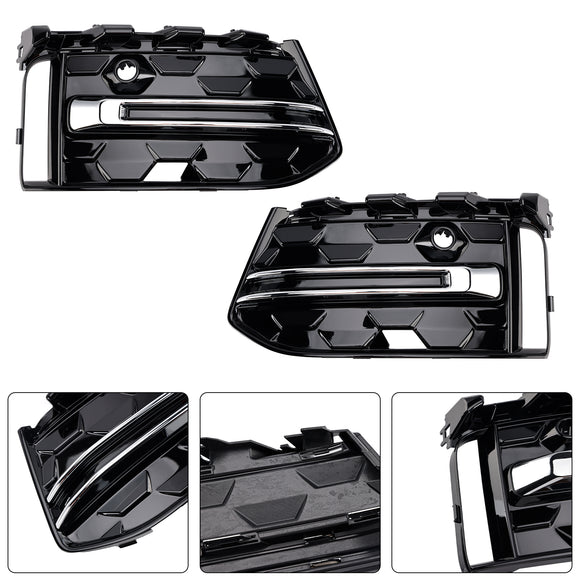 2023-2025 Audi A6 S Line/S6 C8 Facelift pare-chocs avant calandre inférieure 2 pièces calandre antibrouillard grille de couverture noire