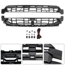 Raptor Style Grill For 2024-2026 Ford F150 Front Bumper Black Replacement Grille W/ LED Light & FORD Letter-8