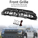 Calandre de Style Raptor pour pare-chocs avant Ford F150 2024 – 2025, Grille de remplacement noire avec lumière LED-8