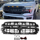 Calandre de Style Raptor pour pare-chocs avant Ford F150 2024 – 2025, Grille de remplacement noire avec lumière LED-1