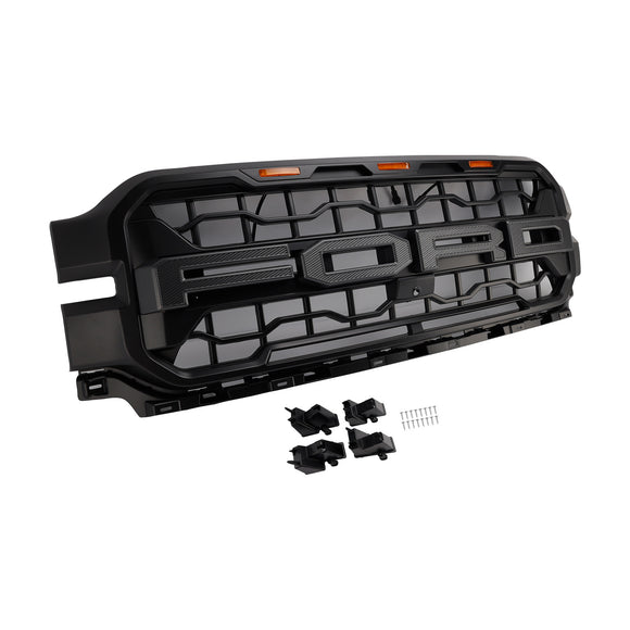 Ford F150 2024-2026 Front Grill Raptor Style Front Bumper Replacement Black Grille