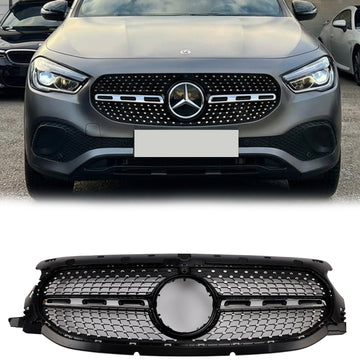 Mercedes-Benz GLA Class H247 GLA180/200/220/250 2020-2023 Front Grill Upper Bumper Diamond Chrome Grille