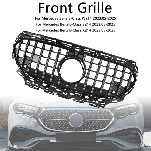 Mercedes-Benz Classe E 2024-2025 W214 Calandre de pare-chocs avant style GTR S214 X214, grille noire de remplacement