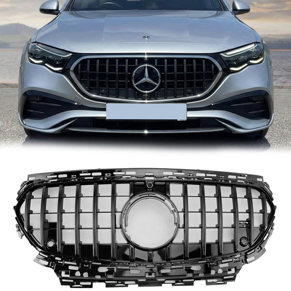 Mercedes-Benz E-Class 2023.5-2025 Front Grill Front Bumper GT Style Chrome Replacement Grill
