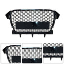 Parrilla estilo RS4 para Audi A4 B8.5 Allroad 2013-2016, rejilla negra para parachoques delantero con emblema de anillo-4