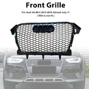 Parrilla estilo RS4 para Audi A4 B8.5 Allroad 2013-2016, rejilla negra para parachoques delantero con emblema de anillo-3