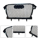 Parrilla estilo RS4 para Audi A4 B8.5 Allroad 2013-2016, rejilla negra para parachoques delantero con emblema de anillo-4