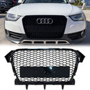 RS4 Style Grill For 2013-2016 Audi A4 B8.5 Allroad Front Bumper Black Grille-1