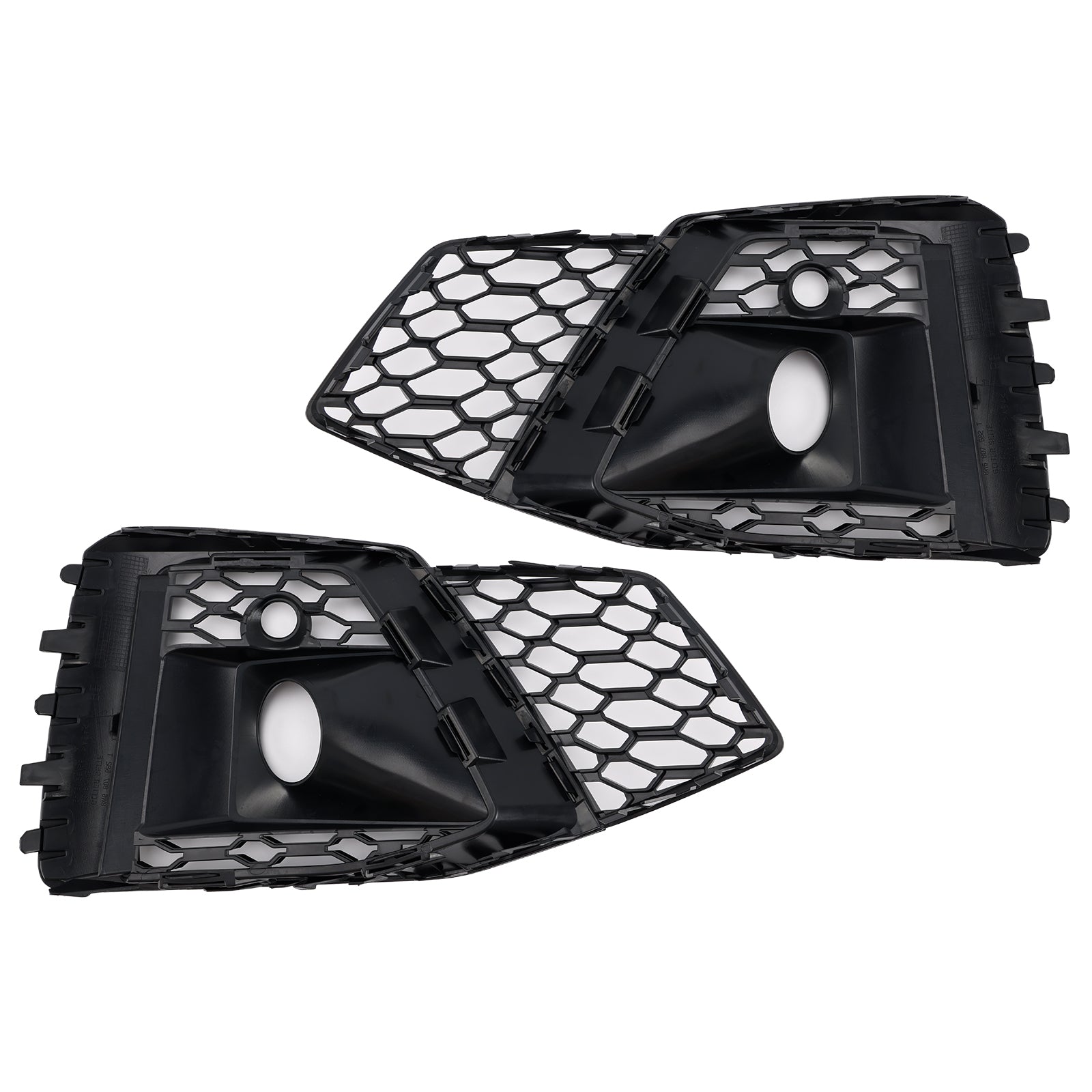 2020-2023 Audi A5 SLine / S5 Honeycomb Fog Light Grille 2PCS Front Bumper Lower Cover Black Grille 8W6807682T3Q7 - 0
