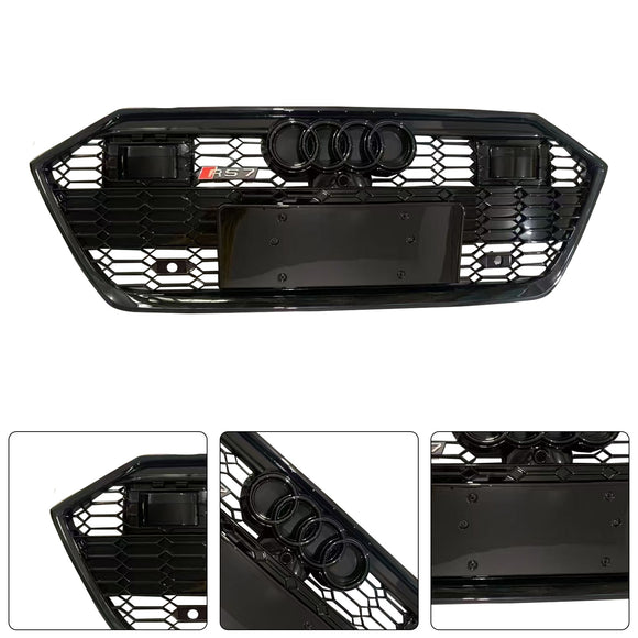 Griglia nera per paraurti anteriore Audi A7 S7 C8 2019-2024 con ACC
