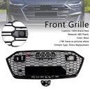 Griglia paraurti anteriore nera a nido d'ape Audi A7/A7 Sline/S7 C8 RS Style 2019-2024 con ACC & Emblema dell'anello-4