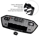 Griglia paraurti anteriore nera a nido d'ape Audi A7/A7 Sline/S7 C8 RS Style 2019-2024 con ACC & Emblema dell'anello-10