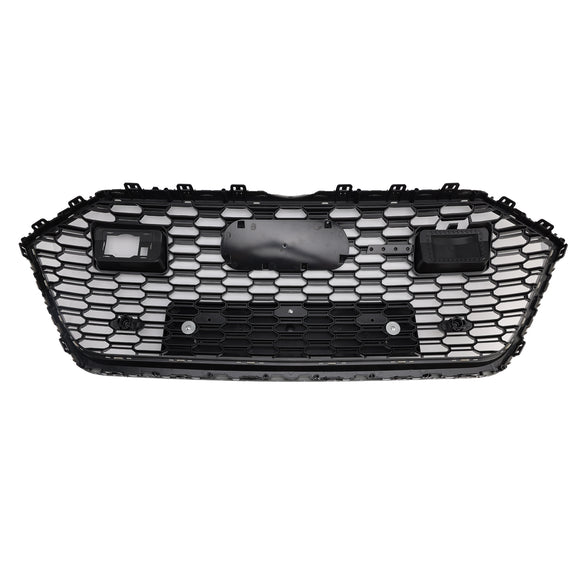 Griglia paraurti anteriore nera a nido d'ape Audi A7/A7 Sline/S7 C8 RS Style 2019-2024 con ACC & Emblema dell'anello