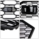 Griglia paraurti anteriore nera a nido d'ape Audi A7/A7 Sline/S7 C8 RS Style 2019-2024 con ACC & Emblema dell'anello-7