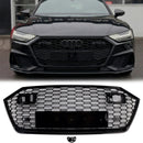 2019-2024 Audi A7 / A7 Sline / S7 C8 RS Style Grille Honeycomb Black Front Bumper Grill W/ ACC-1