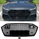 2019-2024 Audi A7 / A7 Sline / S7 C8 RS Style Grille Honeycomb Black Front Bumper Grill W/ ACC-4