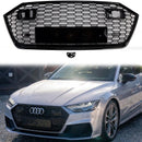 2019-2024 Audi A7 / A7 Sline / S7 C8 RS Style Grille Honeycomb Black Front Bumper Grill W/ ACC-3