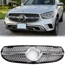 2020-2022 Mercedes-Benz X253 GLC200 GLC250 GLC300 Diamond Grill Voorbumper Chrome Vervanging Grille-1