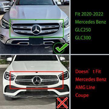 2020-2022 Mercedes-Benz X253 GLC250 GLC300 Diamond Grill Pare-chocs avant Chrome Grille de remplacement - 0